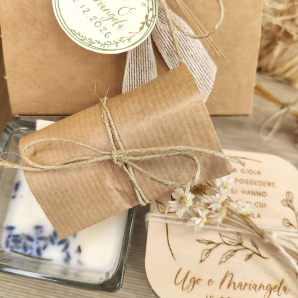 bomboniera candela battesimo